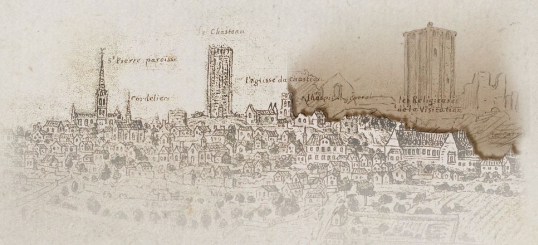 vue de loudun au 17 eme 